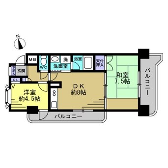 間取図 東北本線/郡山駅 徒歩14分 10階 築32年