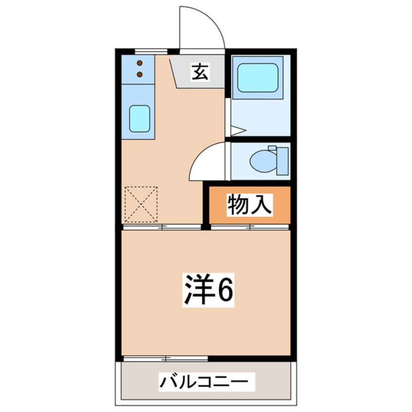 間取図 東北本線/安積永盛駅 徒歩28分 1階 築39年