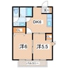 東北本線/郡山駅 バス:10分:停歩3分 1階 築27年 2DKの間取り