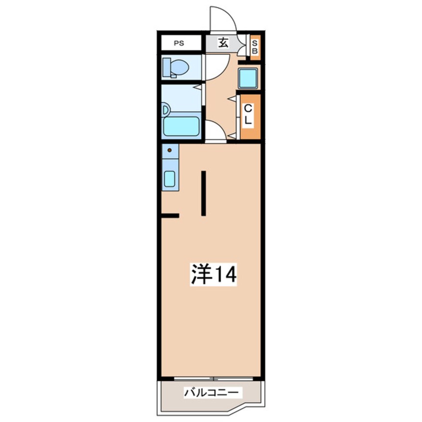 間取図 東北本線/郡山駅 徒歩31分 5階 築26年