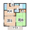 東北本線/郡山駅 徒歩20分 1階 築28年 2Kの間取り