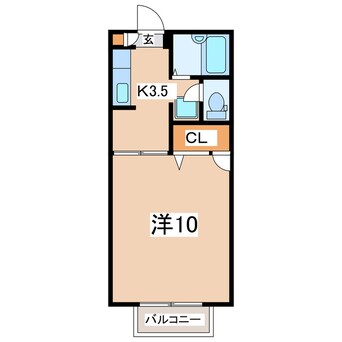 間取図 福交バス/香久池一丁目 徒歩6分 1階 築20年