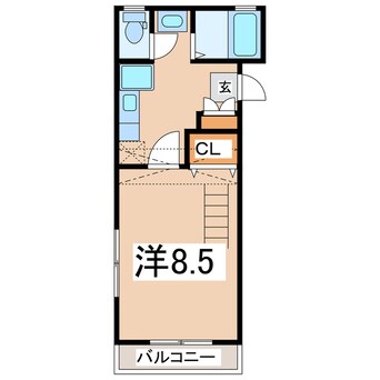 間取図 東北本線/安積永盛駅 徒歩32分 2階 築23年
