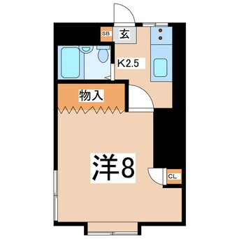 間取図 東北本線/安積永盛駅 徒歩8分 1階 築36年