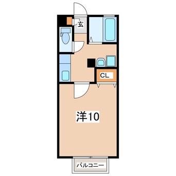 間取図 磐越西線<森と水とロマンの鉄道>/郡山富田駅 徒歩12分 2階 築24年