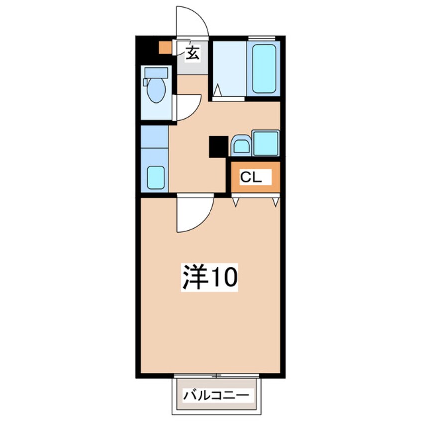 間取図 磐越西線<森と水とロマンの鉄道>/郡山富田駅 徒歩12分 2階 築24年