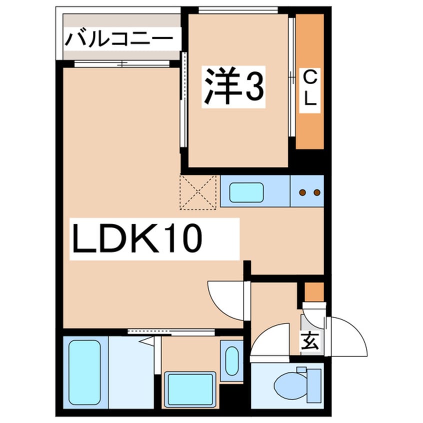 間取図 東北本線/郡山駅 徒歩37分 2階 築2年