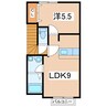 東北本線/郡山駅 バス:9分:停歩5分 1階 築15年 1LDKの間取り