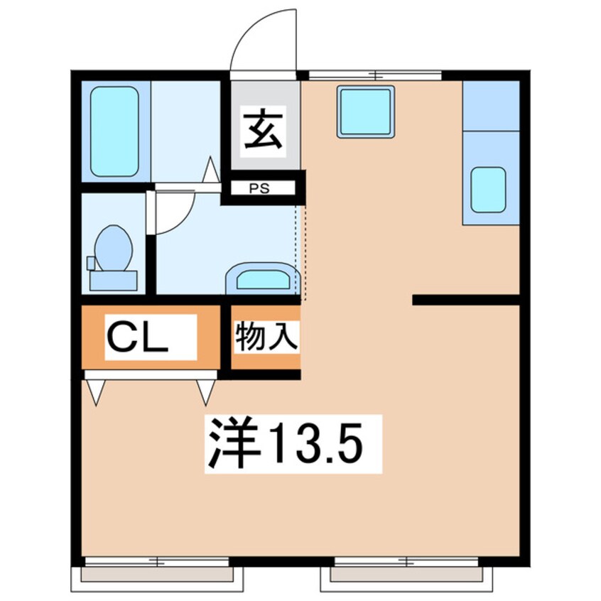 間取図 東北本線/安積永盛駅 徒歩29分 2階 築41年