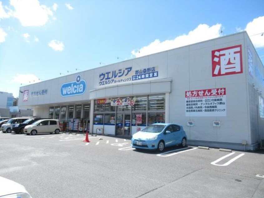 ウエルシア郡山桑野店(ドラッグストア)まで699m 磐越西線<森と水とロマンの鉄道>/郡山富田駅 徒歩28分 2階 築38年