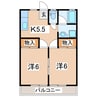 KコーポＡ 2Kの間取り