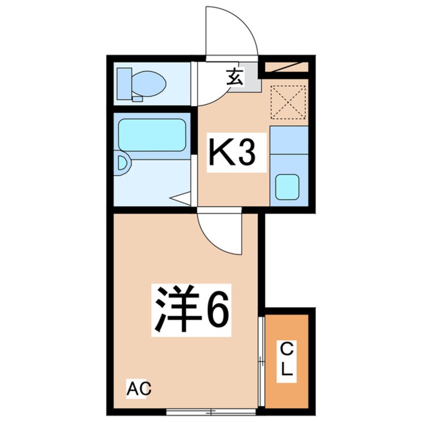 間取図 東北本線/郡山駅 徒歩12分 1階 築29年