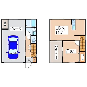 間取図 東北本線/郡山駅 徒歩15分 1階 築2年