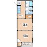 東北本線/郡山駅 徒歩21分 1階 築39年 2Kの間取り