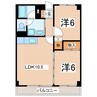 福交バス（郡山）/菜根三丁目 徒歩2分 1階 築30年 2LDKの間取り