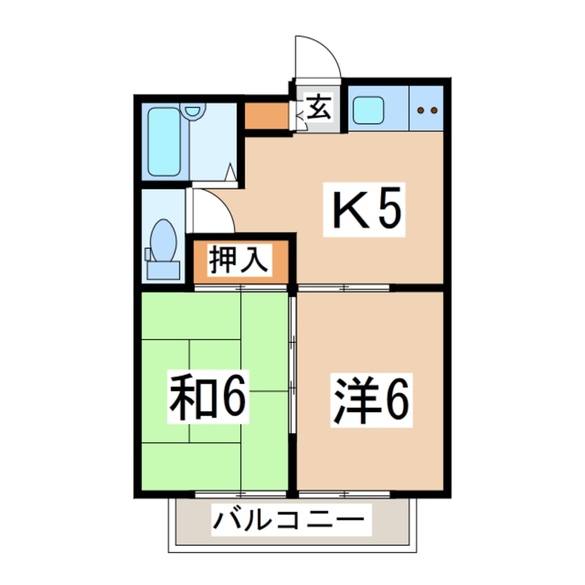 間取図 東北本線/郡山駅 バス19分開成館バス停下車:停歩1分 3階 築37年