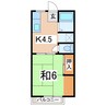 東北本線/郡山駅 徒歩34分 2階 築35年 1Kの間取り