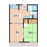 東北本線/郡山駅 徒歩16分 1階 築39年 2DKの間取り