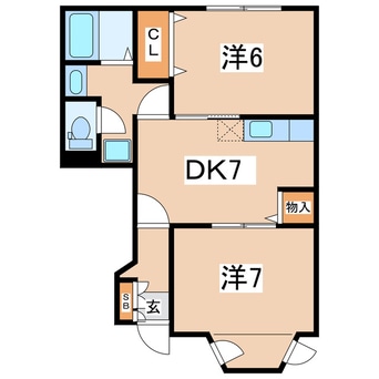 間取図 東北本線/須賀川駅 徒歩9分 1階 築26年