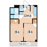 東北本線/安積永盛駅 徒歩22分 3階 築38年 2DKの間取り