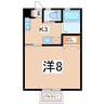 ドミール安積 1Kの間取り