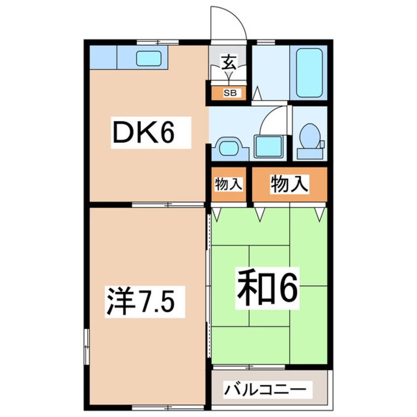間取図 東北本線/日和田駅 徒歩17分 1階 築27年