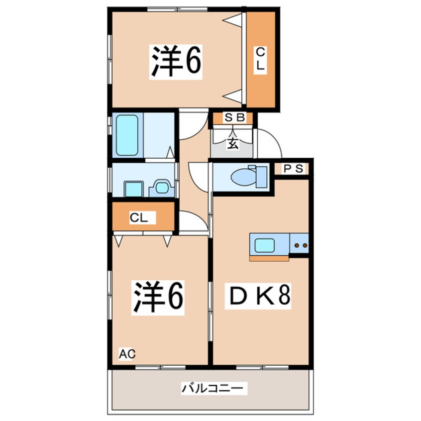 間取図 東北新幹線（東北地方）/郡山駅 バス10分小原田5丁目下車:停歩5分 1階 築24年