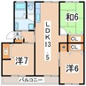 東北本線/郡山駅 車移動 1階 築47年 3LDKの間取り
