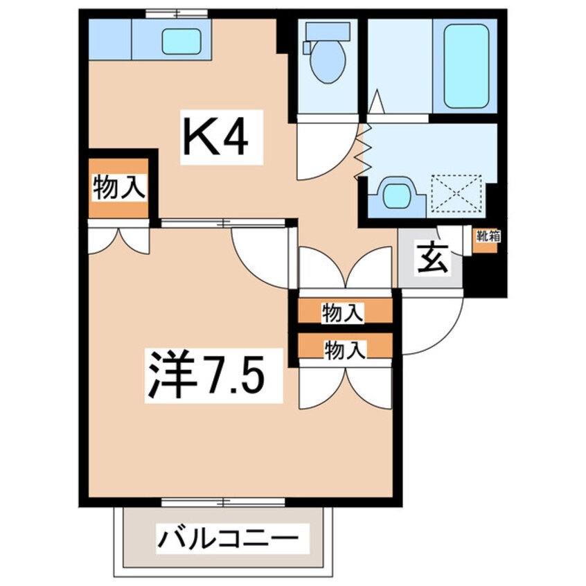 間取図 磐越西線<森と水とロマンの鉄道>/郡山富田駅 徒歩20分 1階 築30年