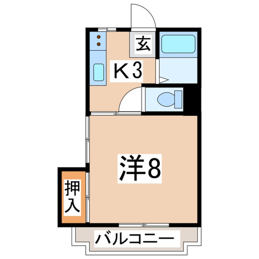 間取図 磐越西線<森と水とロマンの鉄道>/郡山富田駅 徒歩33分 1階 築39年