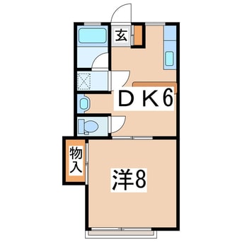間取図 磐越西線<森と水とロマンの鉄道>/郡山富田駅 徒歩38分 1階 築34年