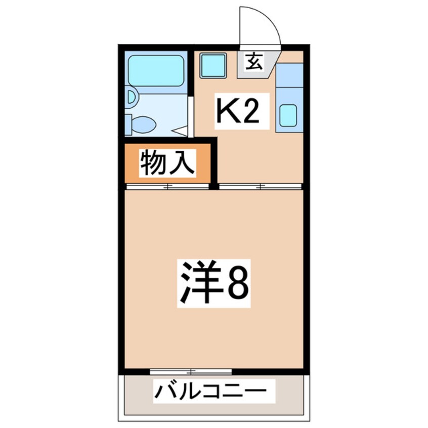 間取図 磐越西線<森と水とロマンの鉄道>/郡山駅 徒歩32分 2階 築36年