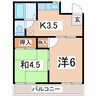 磐越西線<森と水とロマンの鉄道>/郡山駅 徒歩32分 2階 築37年 2Kの間取り
