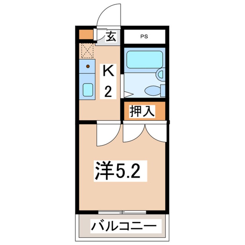 間取図 東北本線/郡山駅 バス17分開成5丁目下車:停歩2分 3階 築34年