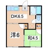 磐越西線<森と水とロマンの鉄道>/郡山富田駅 徒歩26分 2階 築48年 2DKの間取り