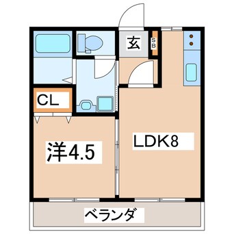 間取図 東北新幹線（東北地方）/郡山駅 徒歩23分 2-2階 築34年