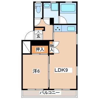 間取図 磐越西線<森と水とロマンの鉄道>/郡山富田駅 徒歩31分 2階 築25年