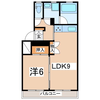 間取図 磐越西線<森と水とロマンの鉄道>/郡山富田駅 徒歩31分 2階 築25年