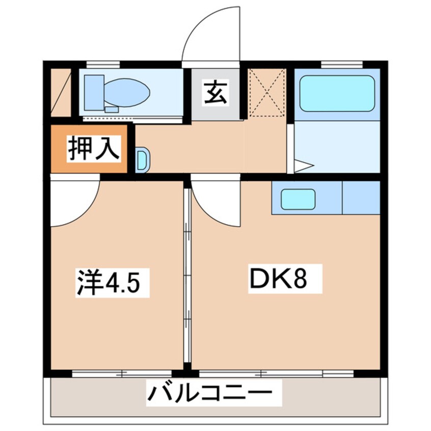 間取図 東北本線/郡山駅 バス9分深沢下車:停歩1分 3階 築39年