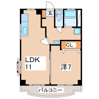 間取図 東北本線/須賀川駅 徒歩13分 2階 築28年