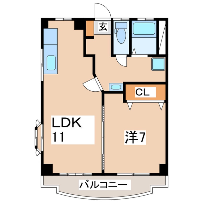 間取図 東北本線/須賀川駅 徒歩13分 2階 築28年