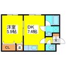 ドリームパスポート 1DKの間取り