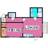 プレインハイム 1LDKの間取り