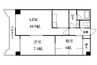 札幌市営地下鉄東豊線/栄町駅 徒歩10分 6階 築29年 2LDKの間取り