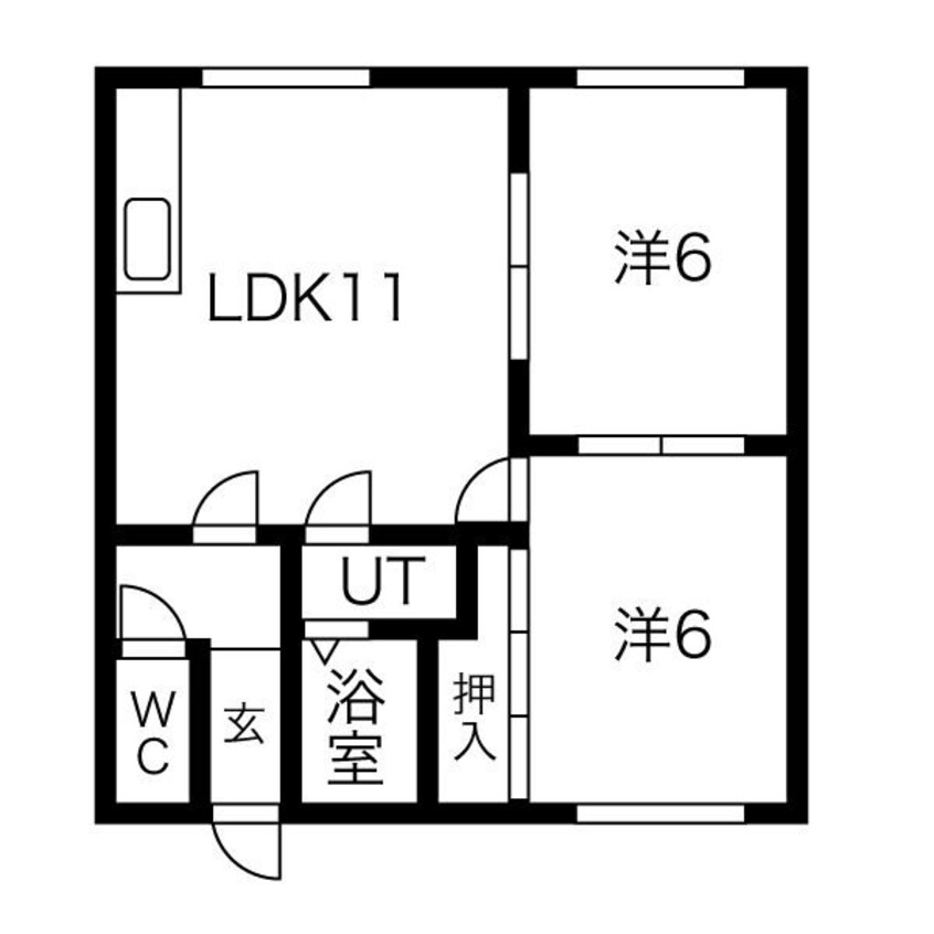 間取図 札幌市営地下鉄南北線/北３４条駅 徒歩15分 4階 築33年