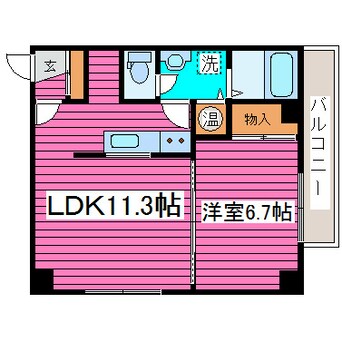 間取図 札幌市営地下鉄東豊線/新道東駅 徒歩3分 2階 築26年