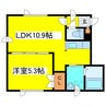 プリンス202 1LDKの間取り