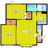 ルミエールあいの里1-4 2LDKの間取り
