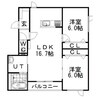 チェルト 2LDKの間取り