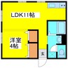 メゾンエスポワール 1Kの間取り